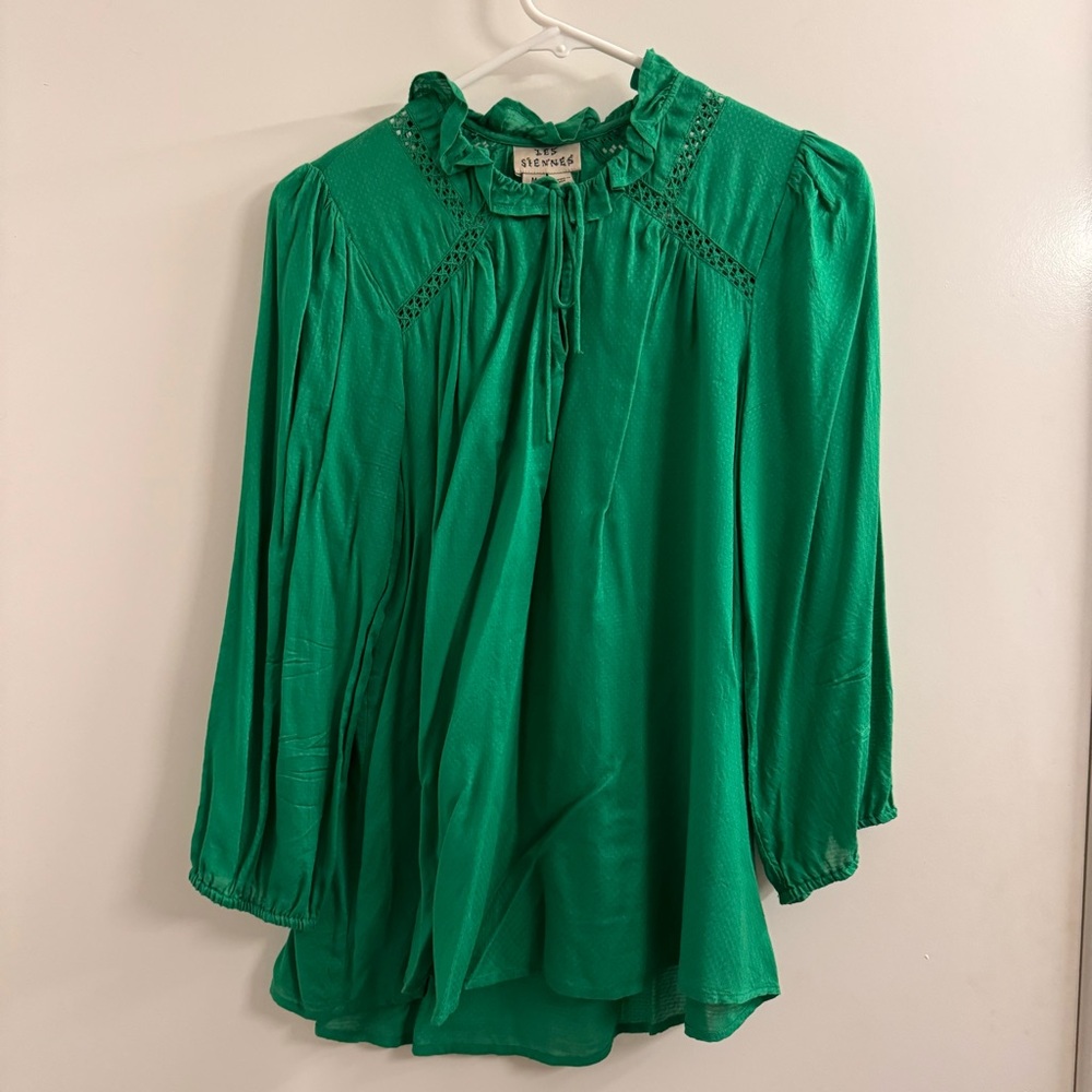 Emerald Green Les Siennes Blouse